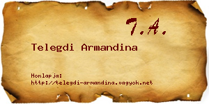 Telegdi Armandina névjegykártya